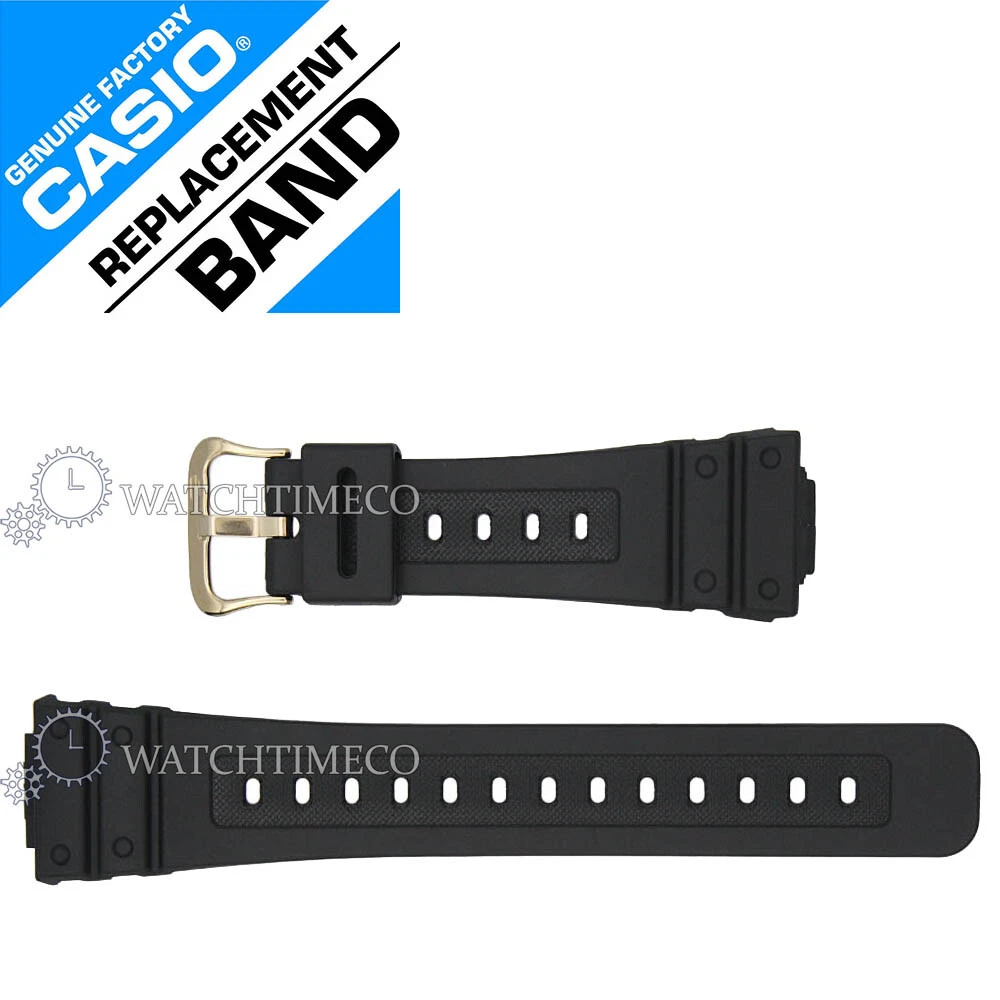 Genuine Casio Black Rubber Watch Band Gold Buckle Strap for G-Shock  GW-5600BJ-1 | eBay