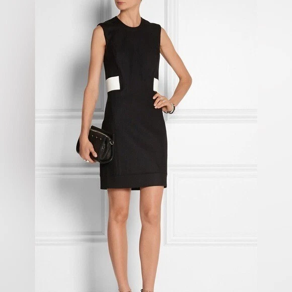 Vestido HELMUT LANG con ribete de cuero recortado en negro talla 4 Foto 2 de 4