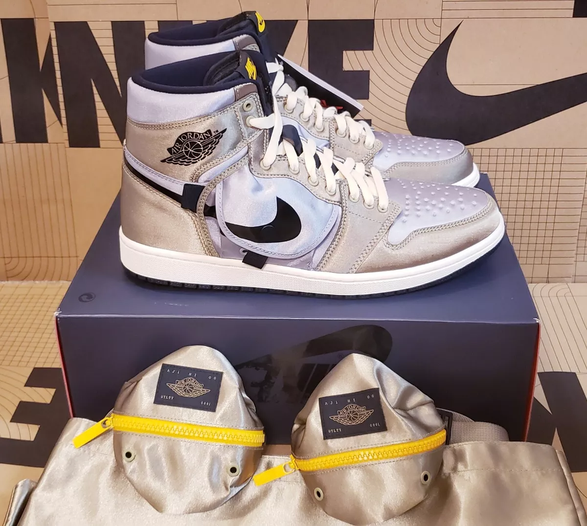 Nike Size 11 Men's Air Jordan 1 Utility Neutral Olive/Light Steel DO8727 200  | eBay