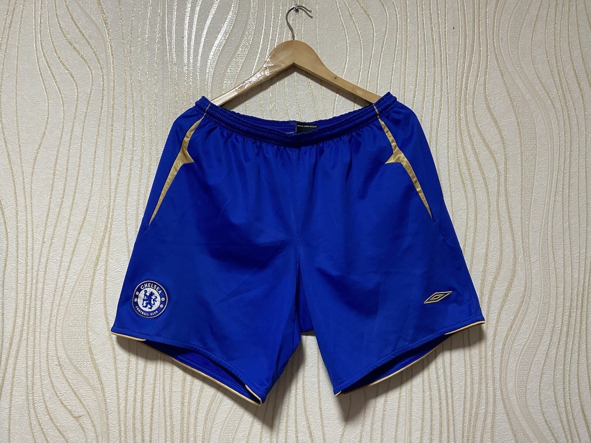 CHELSEA 2004 2005 HOME FOOTBALL SOCCER SHORTS UMBRO sz XL MEN BLUE