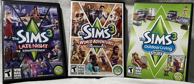 THE SIMS 3 Expansion Lot: Late Night, World Adventures, And Outdoor Living Stuff