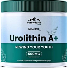 Rewind Urolithin A Supplement - Mitopure A+ Advanced Longevity Mitochondrial Nut