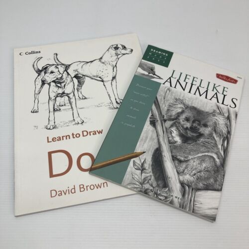 Learn to Draw Dogs book by David Brown & Lifelike Animals Walter Foster Softback - Picture 1 of 18