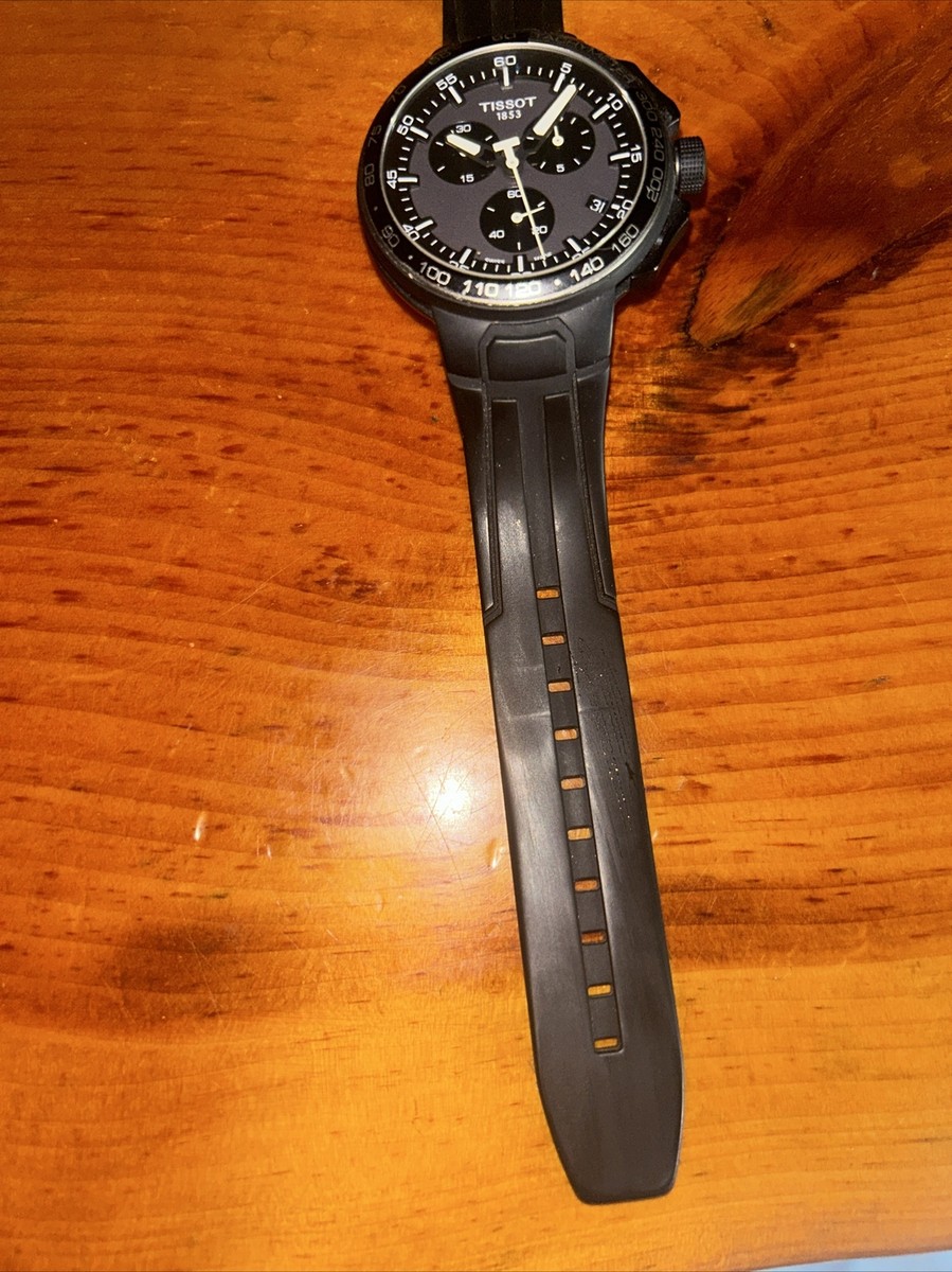 Tissot Black Dial Quartz Men Watch 1853 Rubber Band | eBay