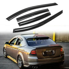 For 2004-08 Acura TL JDM Mugen Style 3D Wavy Tinted Window Visor Rain Deflectors