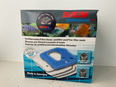 Eheim Pro 4+ 2617710 4x White Poly Blue Pad Set, 250/250T/350/350T/600 pro 4e+ 