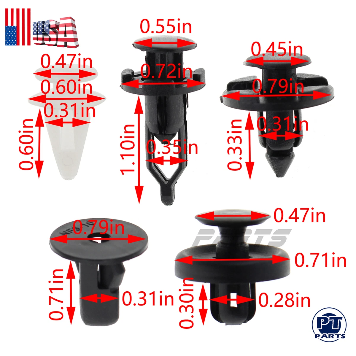 For TOYOTA PRIUS TRIM BUMPER PANEL WHEEL ARCH PLASTIC FASTENERS