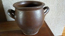 POT ancien en grès brun - à graisse saindoux - début XXe - Alsace ou Allemagne