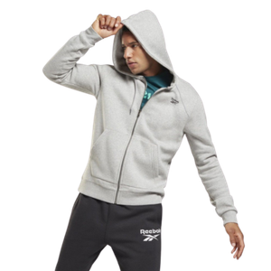 Reebok Homme Capuche Identité Fermeture Éclair Athlétique Polaire Gris  Vêtements | eBay