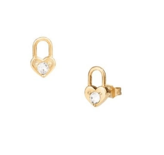 LAFATINA Orecchini a cerchio in acciaio INOX, forma di cuore incernierato, oro, 38 mm, ogni occasione