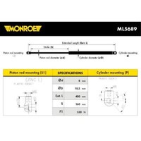 Monroe Gasfeder Motorhaube FüR BMW 3Er Touring Nissan Patrol GR V Wagon ML5689
