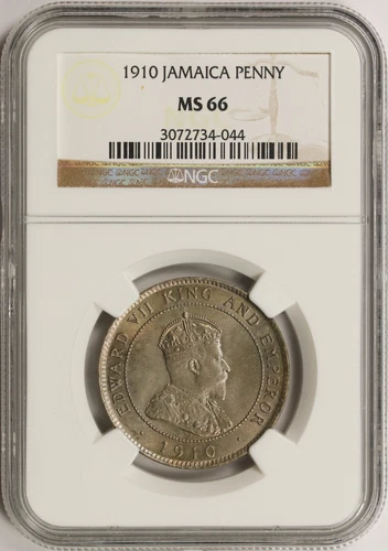 1910 Jamaica One Penny NGC MS66