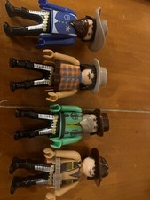 Playmobil Western Cowboy Figures Lot Of 4 Sheriff VGC