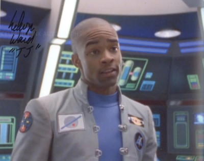 SELWYN WARD als T.J. the Blue Space Power Ranger ORIGINAL SIGNED AUTOGRAMM