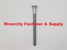 (5) 1/2-13x7-1/2 Carriage Bolt Zinc Plated Bolts 307A Steel 1/2x13x7.5 Screws