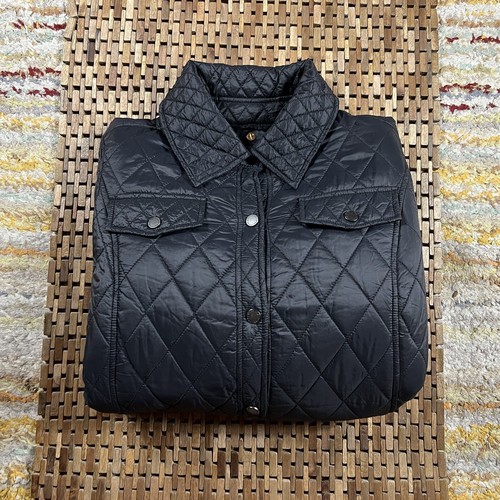 Pendleton Diamond Quilted Motorcycle Snap Puffer Jacket Black Women’s Medium M