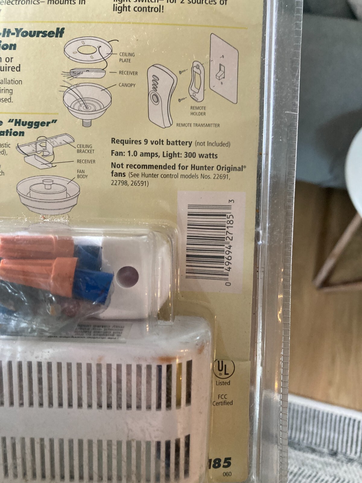 GENUINE Hunter Universal 27185 Ceiling Fan & Light Remote Control New