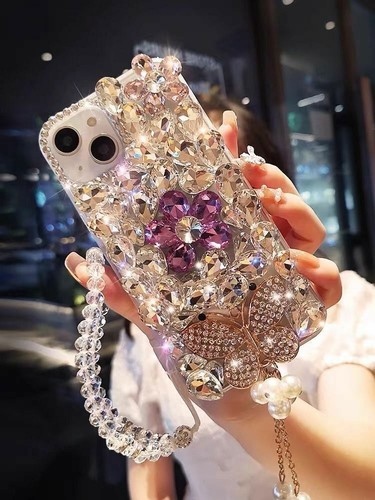 For Samsung Galaxy S25 S21 S22 S23 S24 Bling Glitter Colorful Diamond Rose Case - Picture 2 of 26
