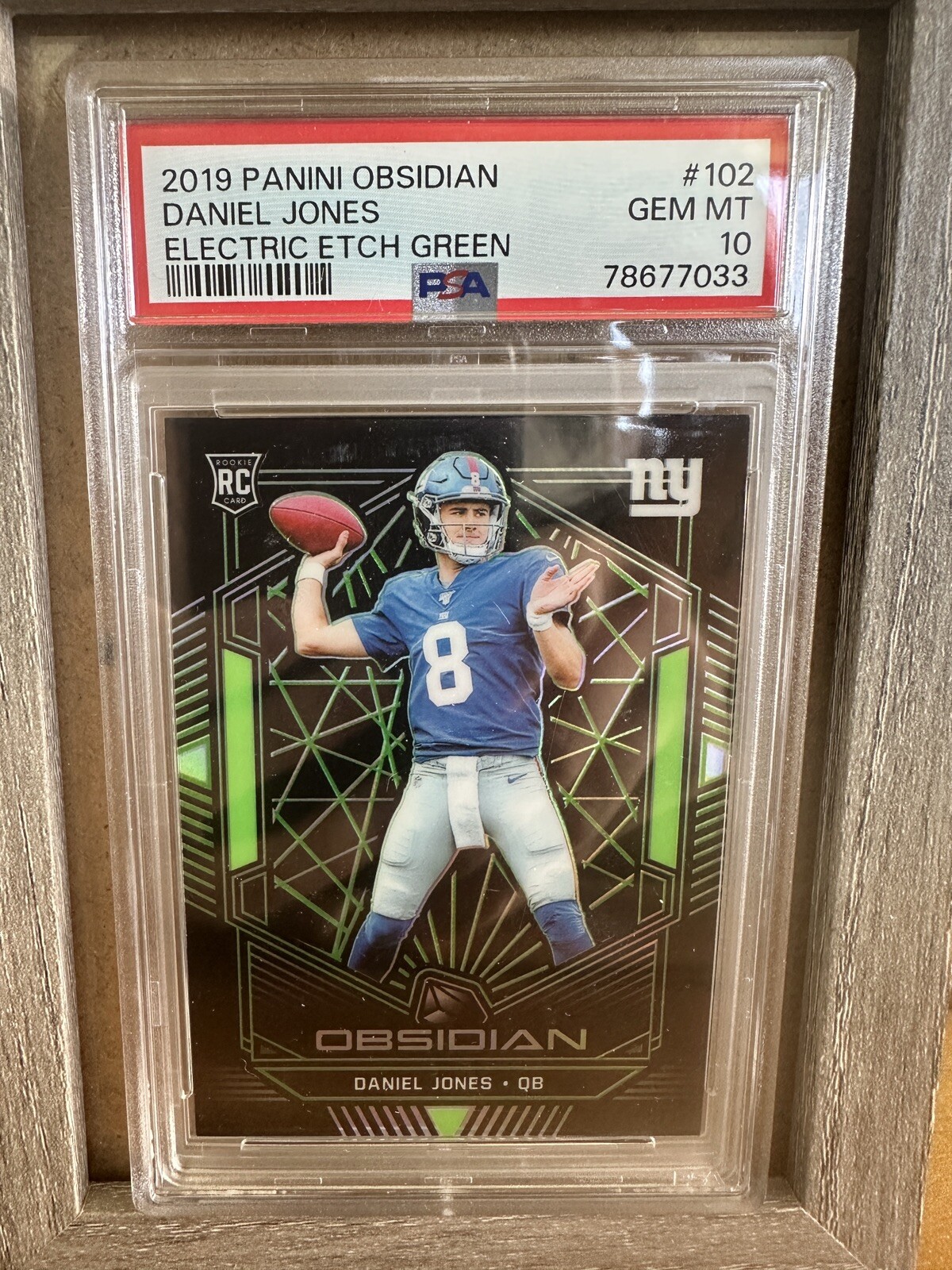 Daniel Jones Panini Obsidian #102 Electric Etch Green
