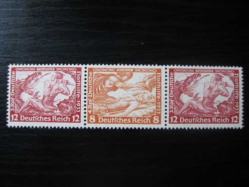 THIRD REICH Mi. #W56 scarce mint MNH Wagner stamp strip of 3! CV $108.00 - Photo 1 sur 2
