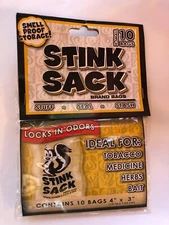 Stink Sack 4"x3" Smell Proof Storage Bags 10pc - --Clear