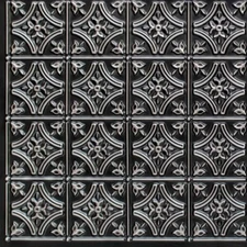 Faux Tin Ceiling Tile #150 Antique Silver. 10 medieval Glue Up panels ~40 sq.ft.