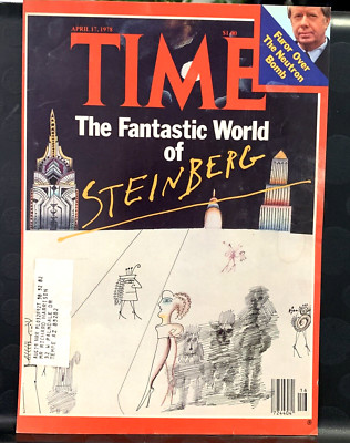 Time Magazine Cover Page Wall Art World of Steinberg April 1978 Collectible