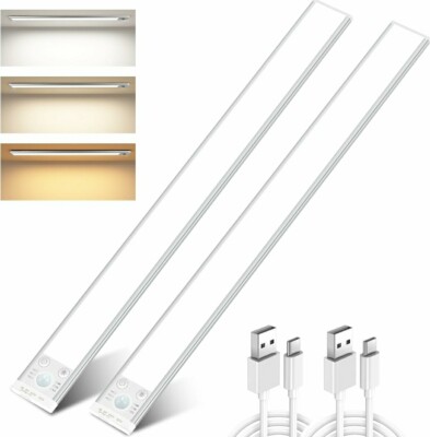 Hensam 40 cm Bewegungsmelder-Leuchten für den Innenbereich, 138 LEDs, USB