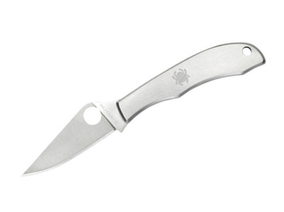 Spyderco Honeybee Stainless  Plain 42a Taschenmesser 3Cr Edelstahl-Griff C137P