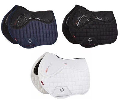 LeMieux X-Grip doppelseitig EuroJump quadratisch Silikon Wildleder schwarz/marineblau/weiß voll - Bild 1 von 4