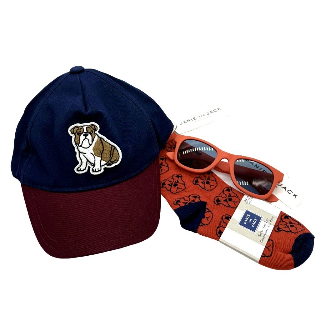 New NWT Janie and Jack English Bulldog Bundle, hat  display picture 1