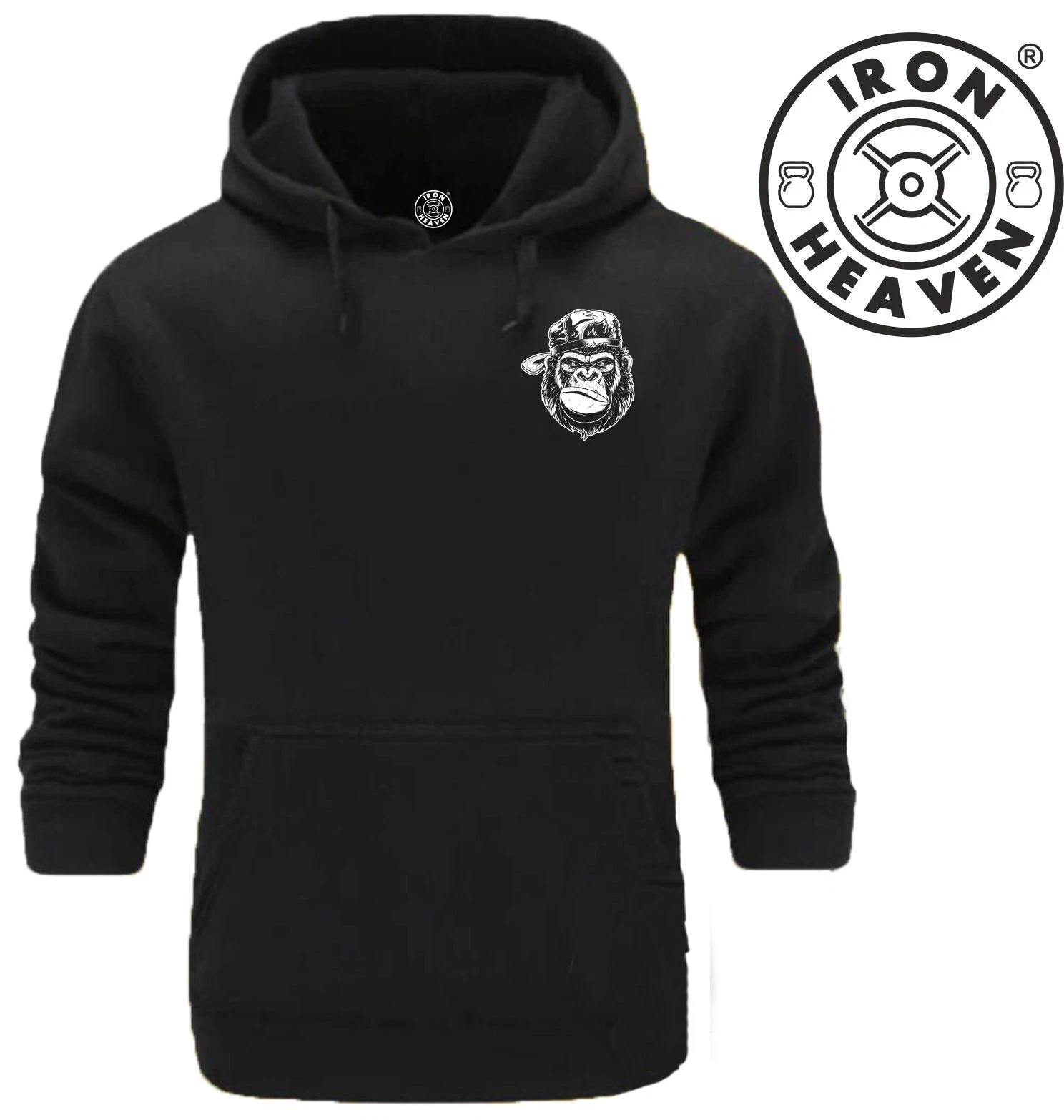 VETEMENTS Fantastica Felpa con Cappuccio Gorilla Tasca Palestra Abbigliamento Bodybuilding Allenamento Boxing Top