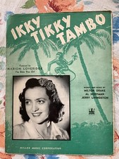 Vintage 1944 Sheet Music "Ikky Tikky Tambo" By Drake, Hoffman, Livingston