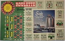 Vintage Postcard Sands Hotel Roulette Gaming Guide Las Vegas Nevada AA91