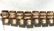 Swarovski Crystal Cubes 8mm 288 pc/FP Lt. Colorado Topaz 5601