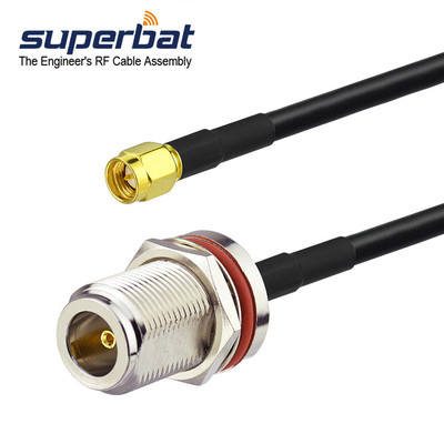WiFi Antenna Adapter SMA Male to N Female Bulkhead RG58 Cable 20 feet 