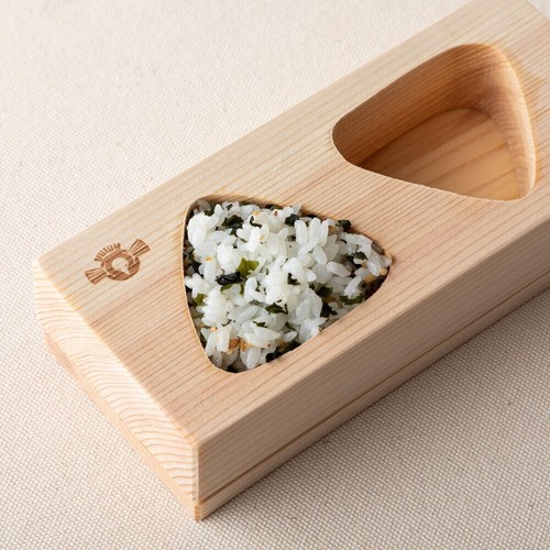 Akomeya Small triangular Hinoki Wood Onigiri Mold rice ball shape Made in Japan - Picture 9 of 10