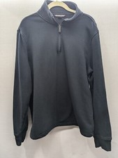 Michael Kors Sweater Men's Large 1/4 Zip Pullover Black Sweatshirt Size L 4902