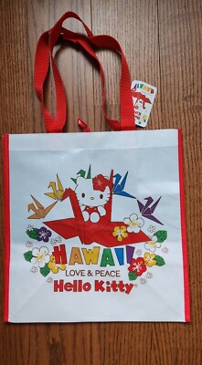 Hello Kitty Hawaii Reusable Tote Bag ''Origami Crane'' Theme 