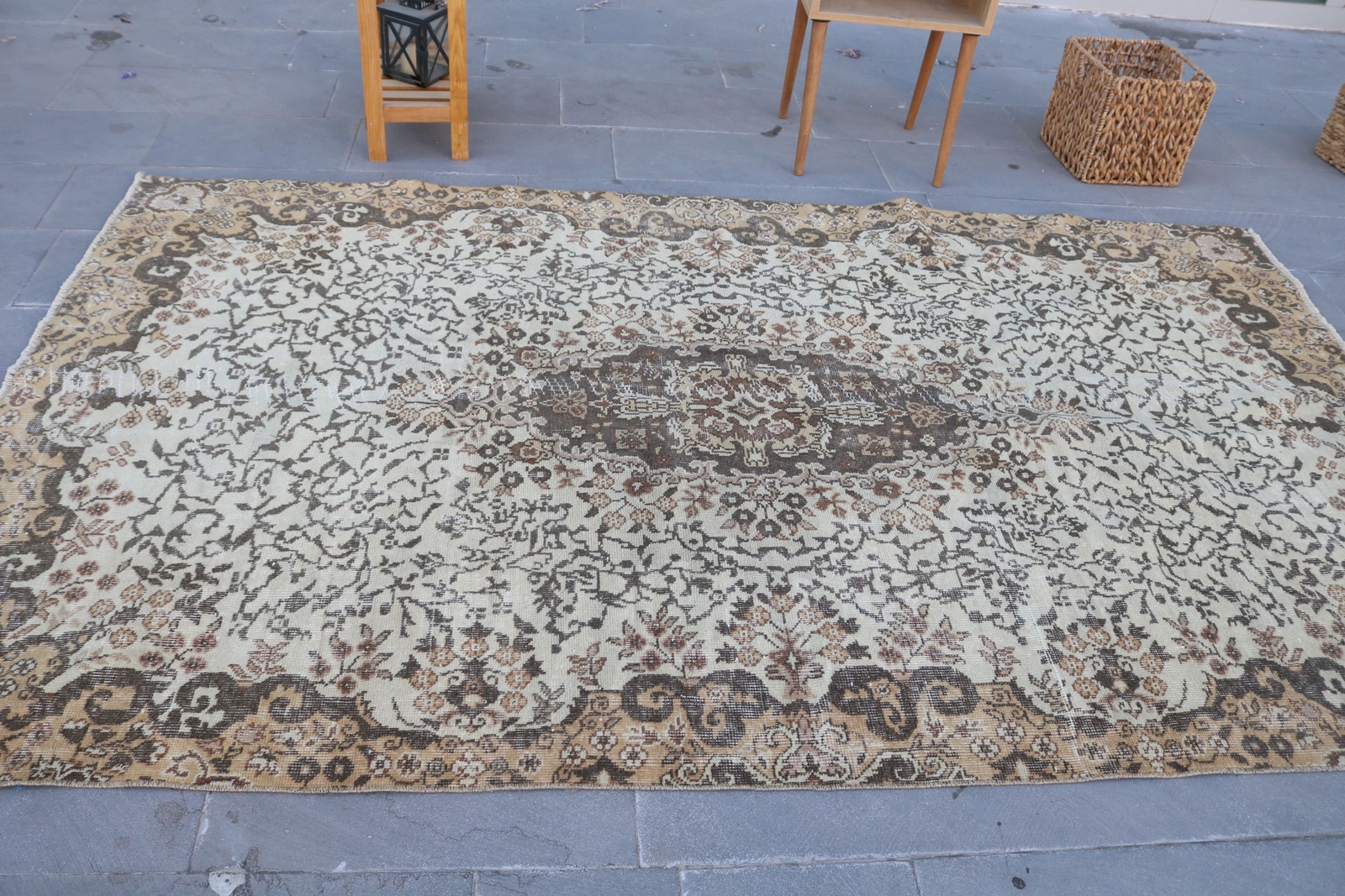 Oushak Rug, Home Decor Rug, Vintage Rug, Turkish Rug, 5.3x9 ft Large