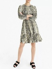 J.Crew Cinched-Waist Snakeskin Glendale Dress SizeS M0582