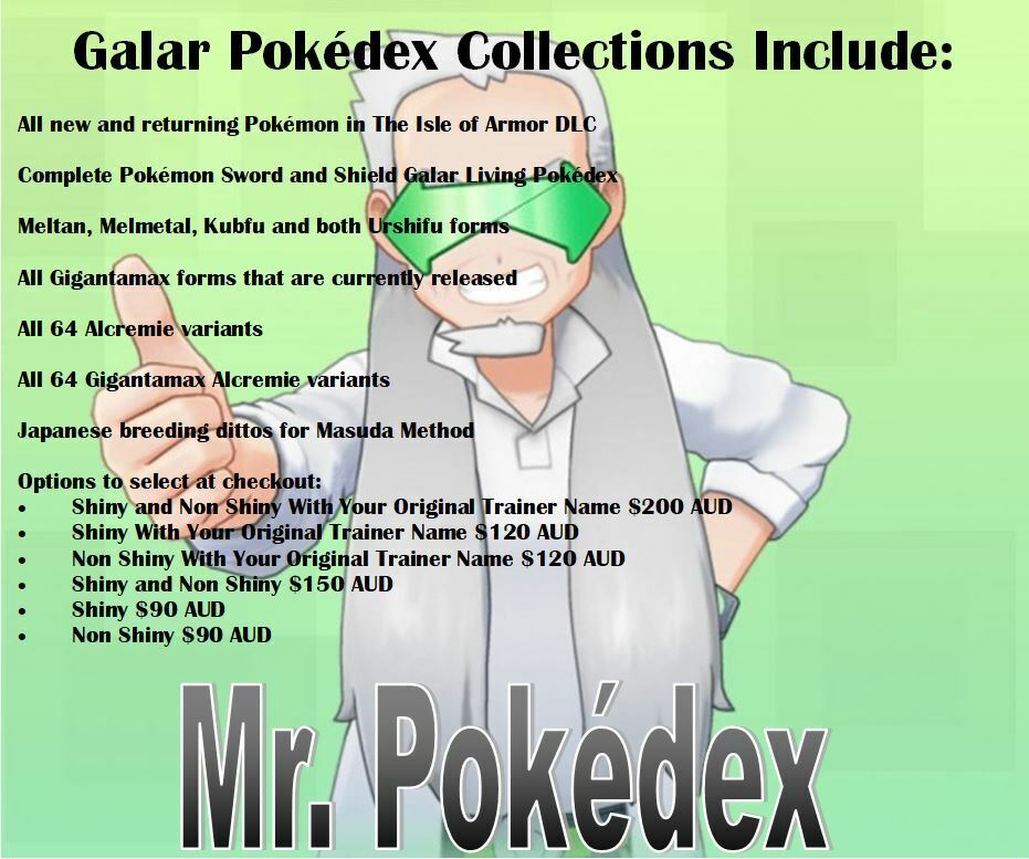 Pokémon The Isle of Armor - Galar Pokédex