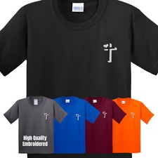 Embroidered Jesus Cross Religious Christian Love Kid's T Shirt USA New Gift Tee