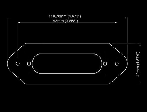 Guitar Parts CONVERSION PICKUP MOUNTING RING P90 Ear Single Coil - CHROME MIRROR - Picture 3 of 3