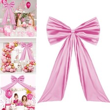25x41 In Giant Satin Pink Bow Birthday Party Decorations Elegant Room for Girl