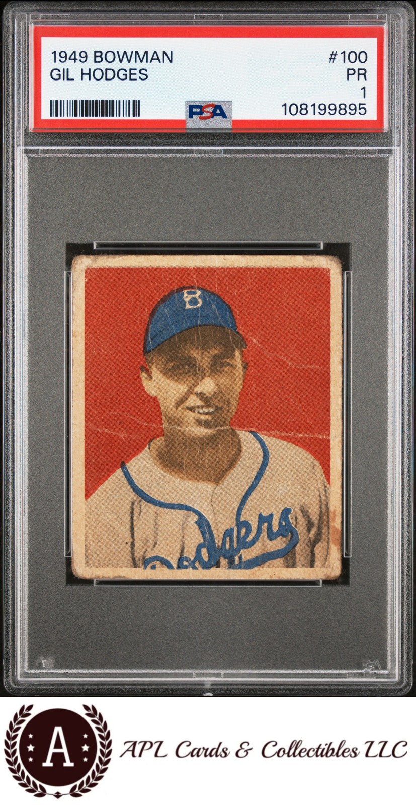 1949 Bowman #100 Gil Hodges PSA 1