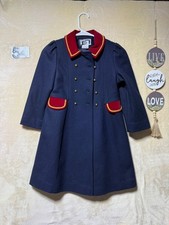 Vintage young Gallery Wool Dress Coat Blue Red Sailor Jacket Union Made Y2K SY 6