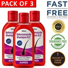 Anti Dandruff Shampoo KETOSHAMPOO for Women and Men Hair Care | 100ml x  3 Pack