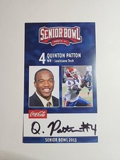 2013 Quinton Patton Signed Senior Bowl Rookie Card...49ers. rookie card picture