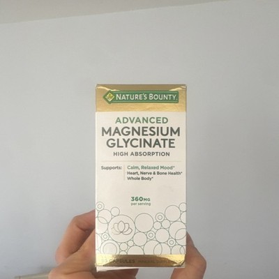 Nature s Bounty Advanced Magnesium Glycinate High Absorption 360mg 90 Capsules